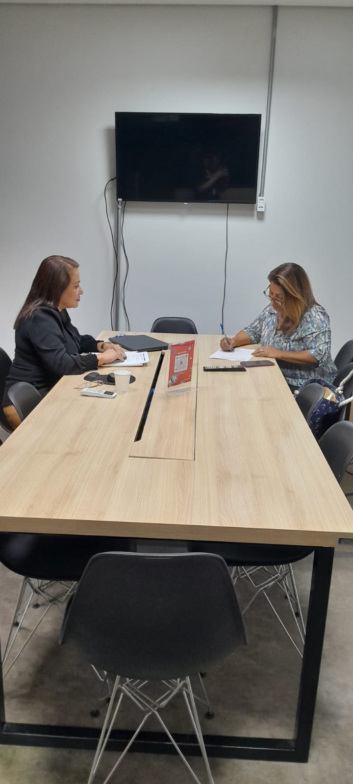 Reunião com empresária